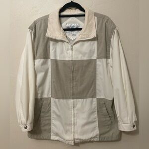 Innovations By Izzi~Neutral~Color Block~Windbreaker~Jacket~Zipper Closure~Size M